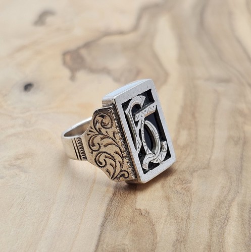 Bague sceau taille - bague,