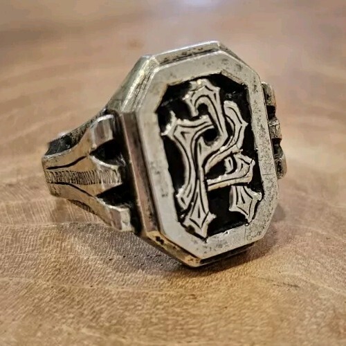 Bague sceau argent 900 taille - argent,