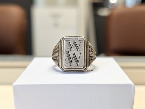 Bague homme vintage argent - vintage,