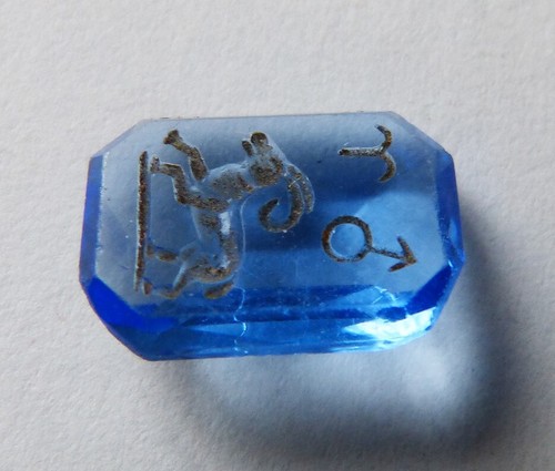 Sceau cachet pierre - , bleue